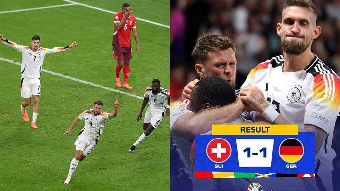 Hasil Euro 2024 Swiss vs Jerman Dengan Skor Imbang 1-1
